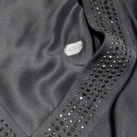 Apt. 9 Sheer black top with rhinestones V neckline XL Christmas sheer dressy - Picture 7 of 8